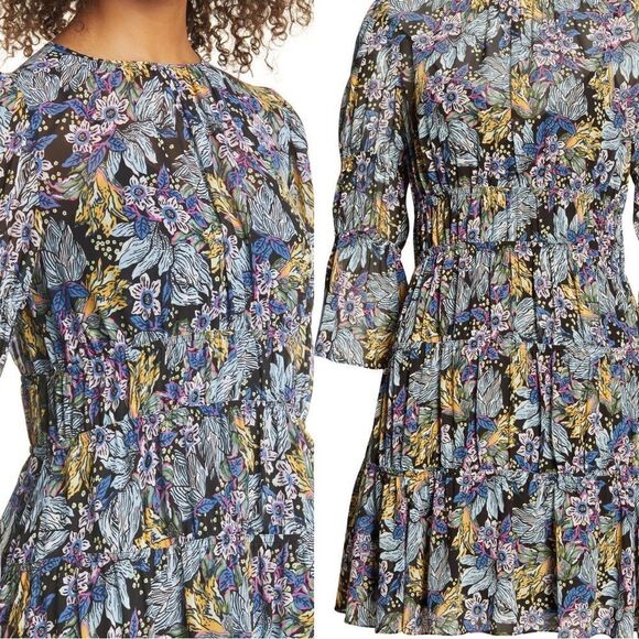 Cinq a Sept Paradise Floral June Minidress size 00 MSRP $345 - Picture 2 of 9